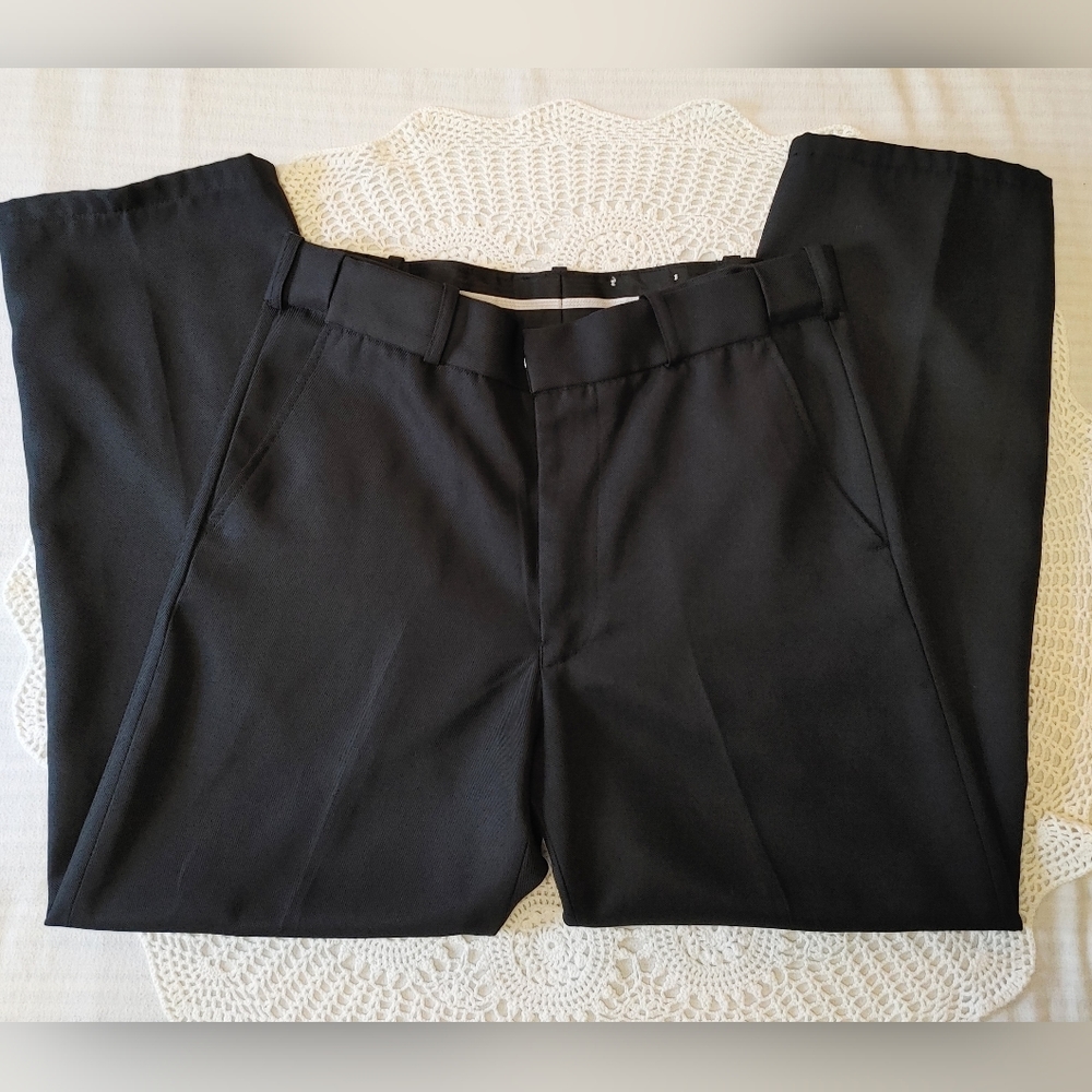Men's Black Work/Dress Pants 100% Polyester Size 34